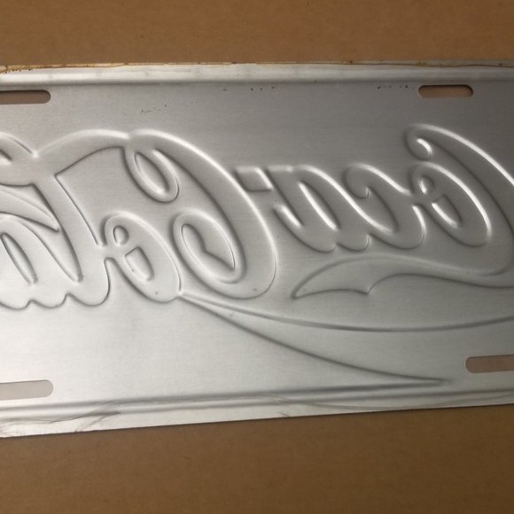 NWOT vtg decorative tin Coca Cola license plate- sealed! - Picture 2 of 2